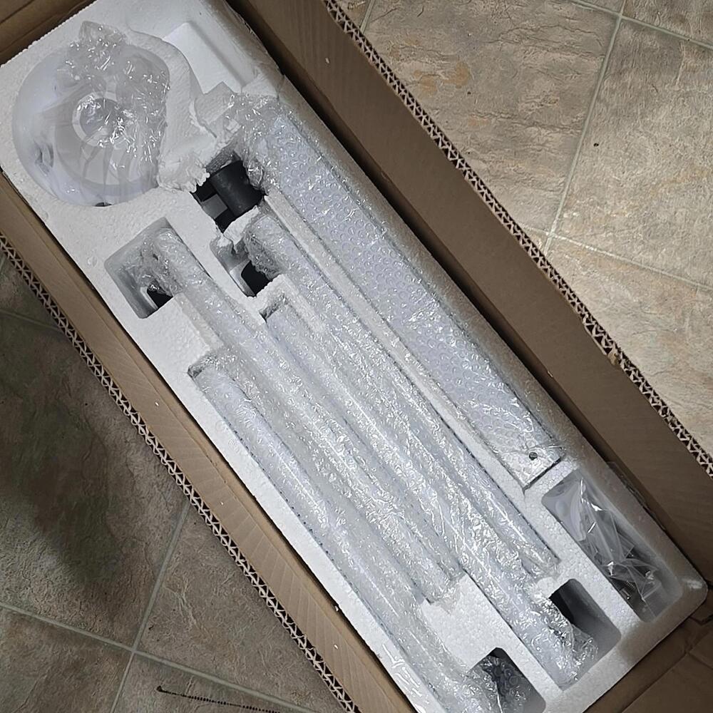 Five-Leg Floor Stand Base with Wheels for LED Desk & Magnifying Lamps (White) - Picture 6 of 8